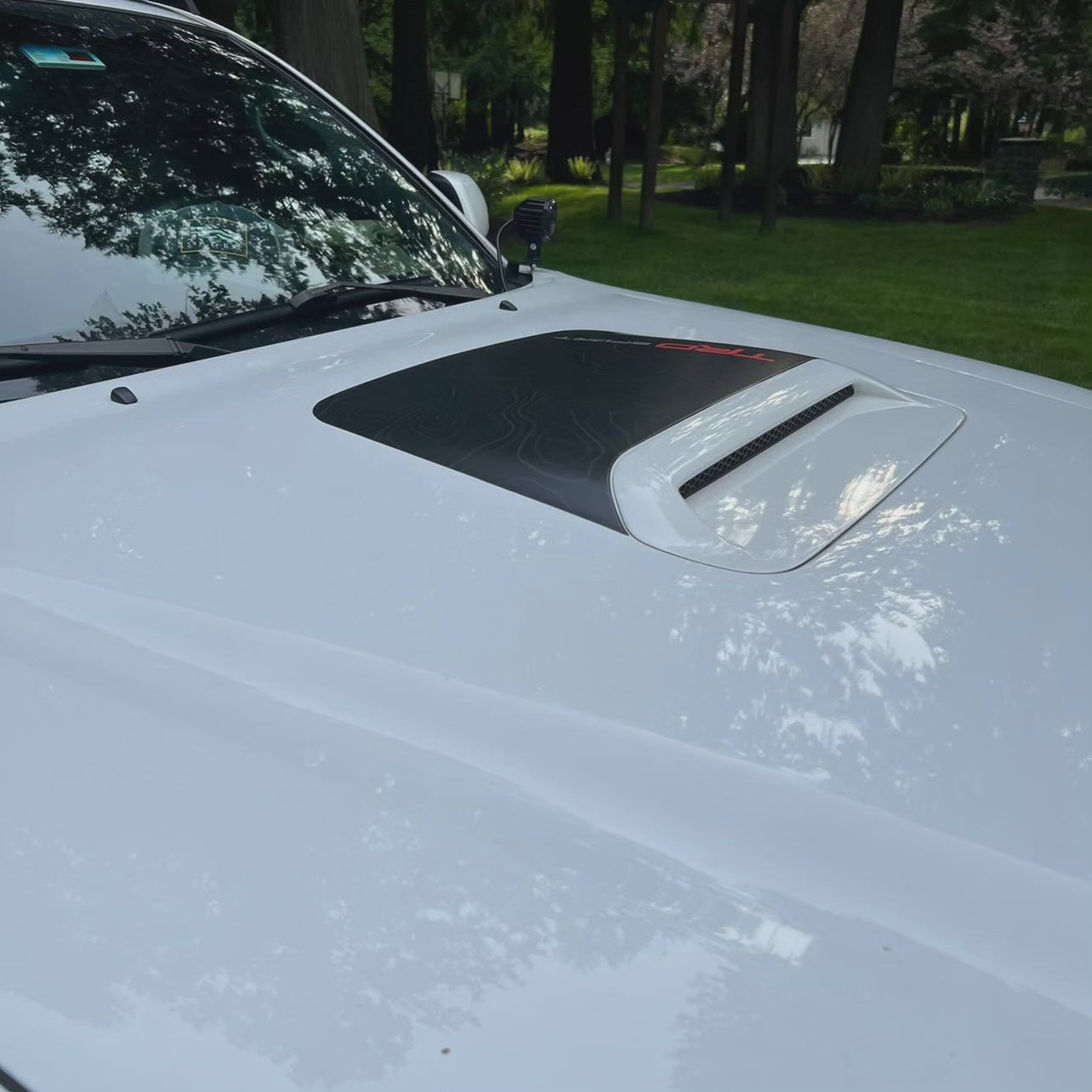 YodaVinyl 2012-2015 Toyota Tacoma Topographical Hood Scoop Decal with TRD Sport lettering