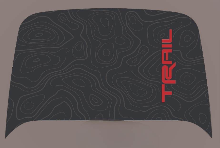 YodaVinyl 2010-2023 Toyota 4Runner Trail Topographical Hood Scoop Decal