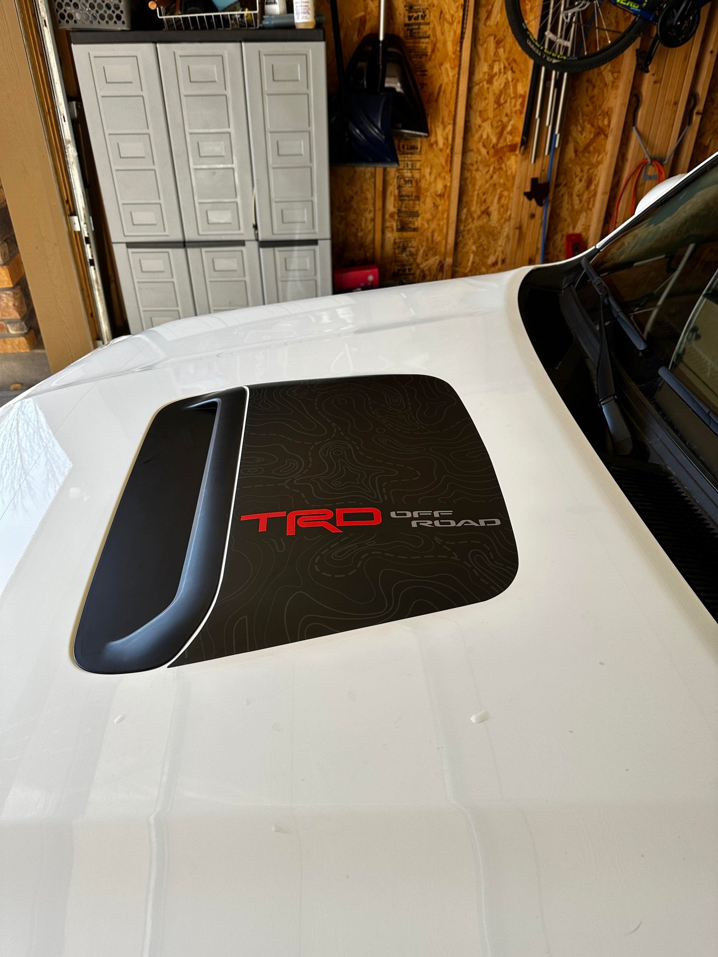 YodaVinyl 2012-2015 Toyota Tacoma Topographical Hood Scoop Decal with TRD Off-Road Lettering