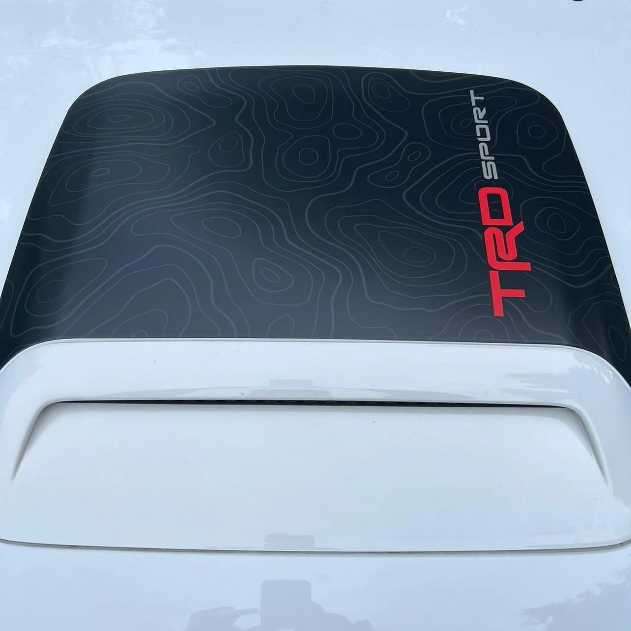 YodaVinyl 2010-2024 Toyota 4Runner Topographical Hood Scoop Decal with TRD Sport lettering