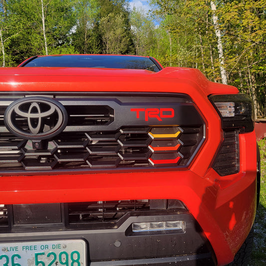 2024 + Toyota Tacoma TRD Grille Decal and Heritage Decal Stripes