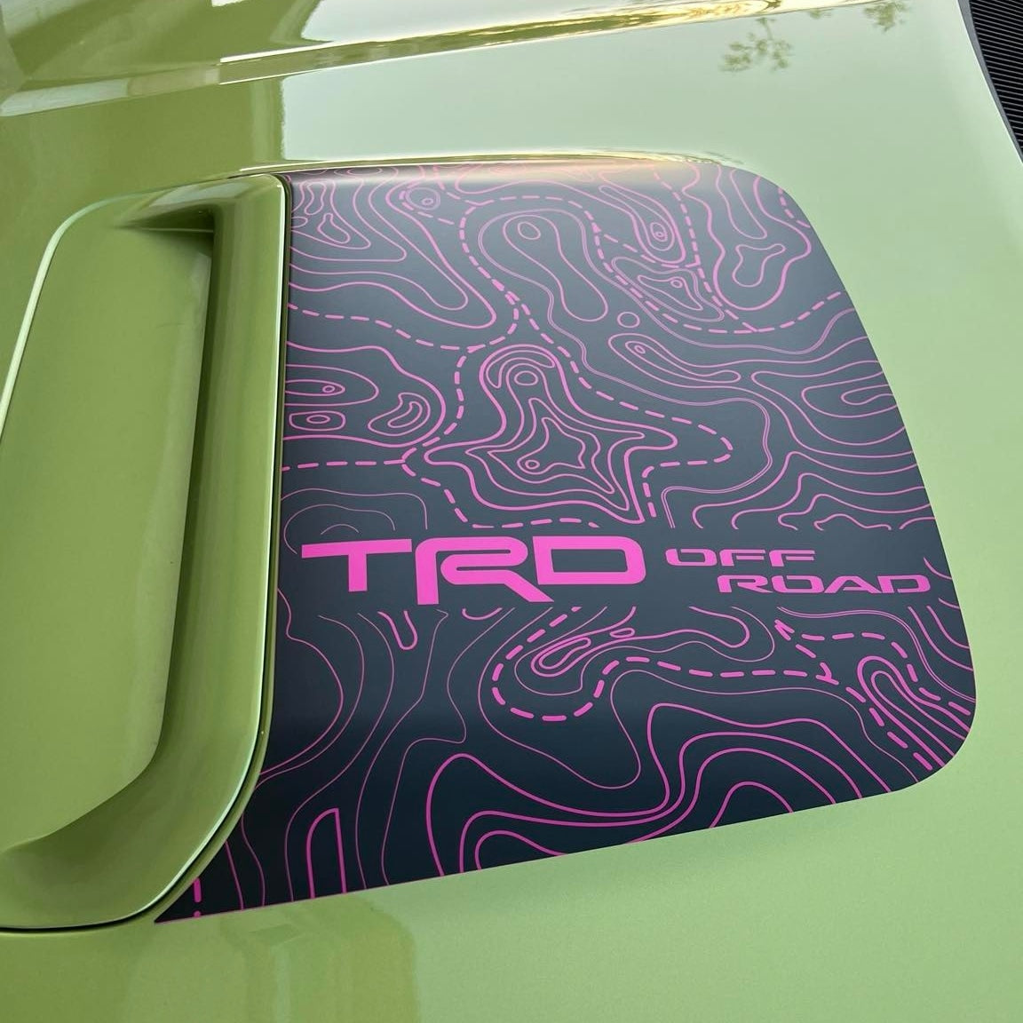 Toyota 2010-2024 4Runner TRD Off-Road Anti-Glare Topographical Hood Scoop Decal