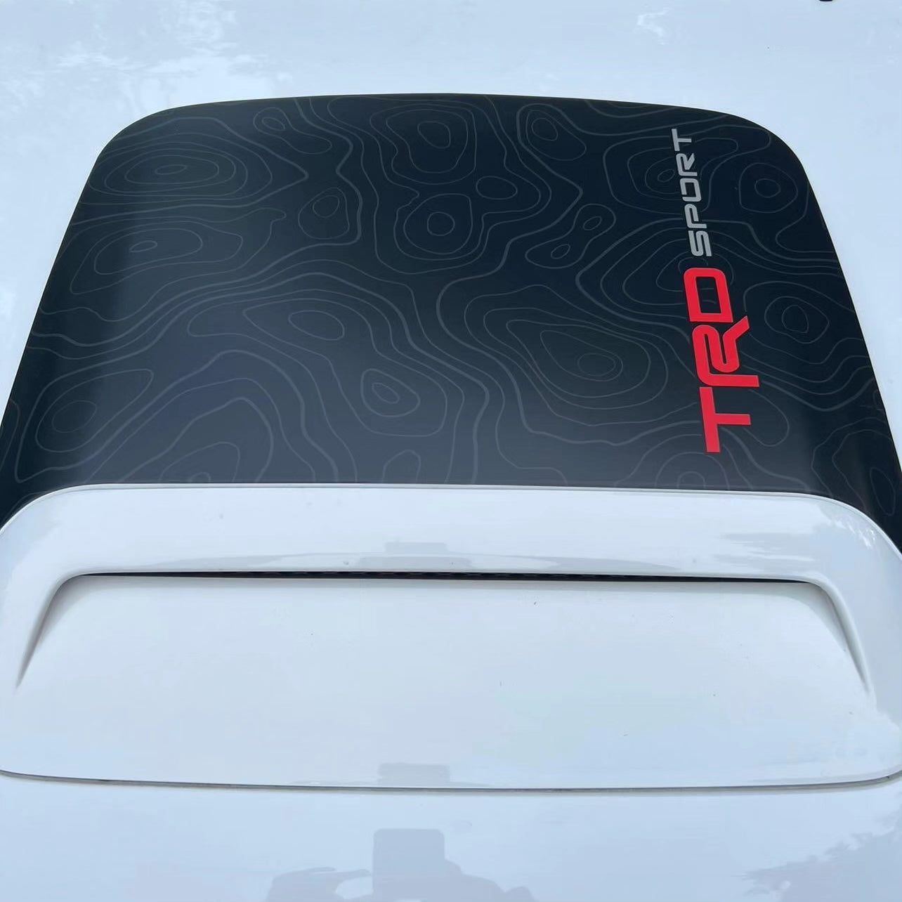 YodaVinyl 2012-2015 Toyota Tacoma Topographical Hood Scoop Decal with TRD Sport lettering