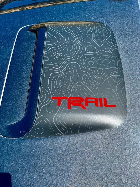 YodaVinyl 2010-2023 Toyota 4Runner Trail Topographical Hood Scoop Decal