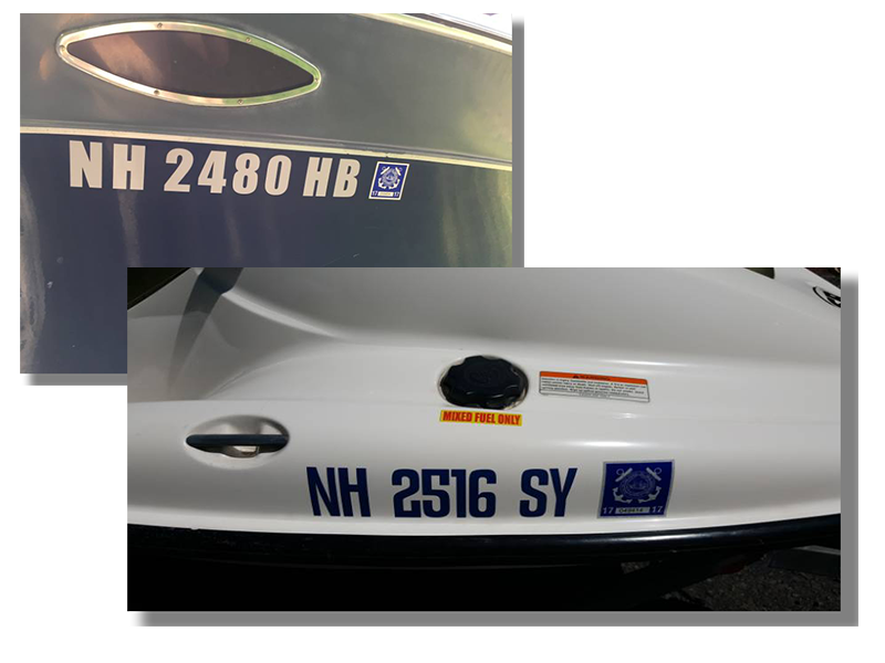YodaVinyl's Boat Registration Decals (Set of 2)
