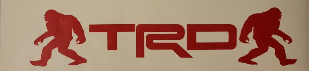 TRD Bigfoot / Sasquatch Decal for 4Runner , Tacoma , Tundra , Rav4