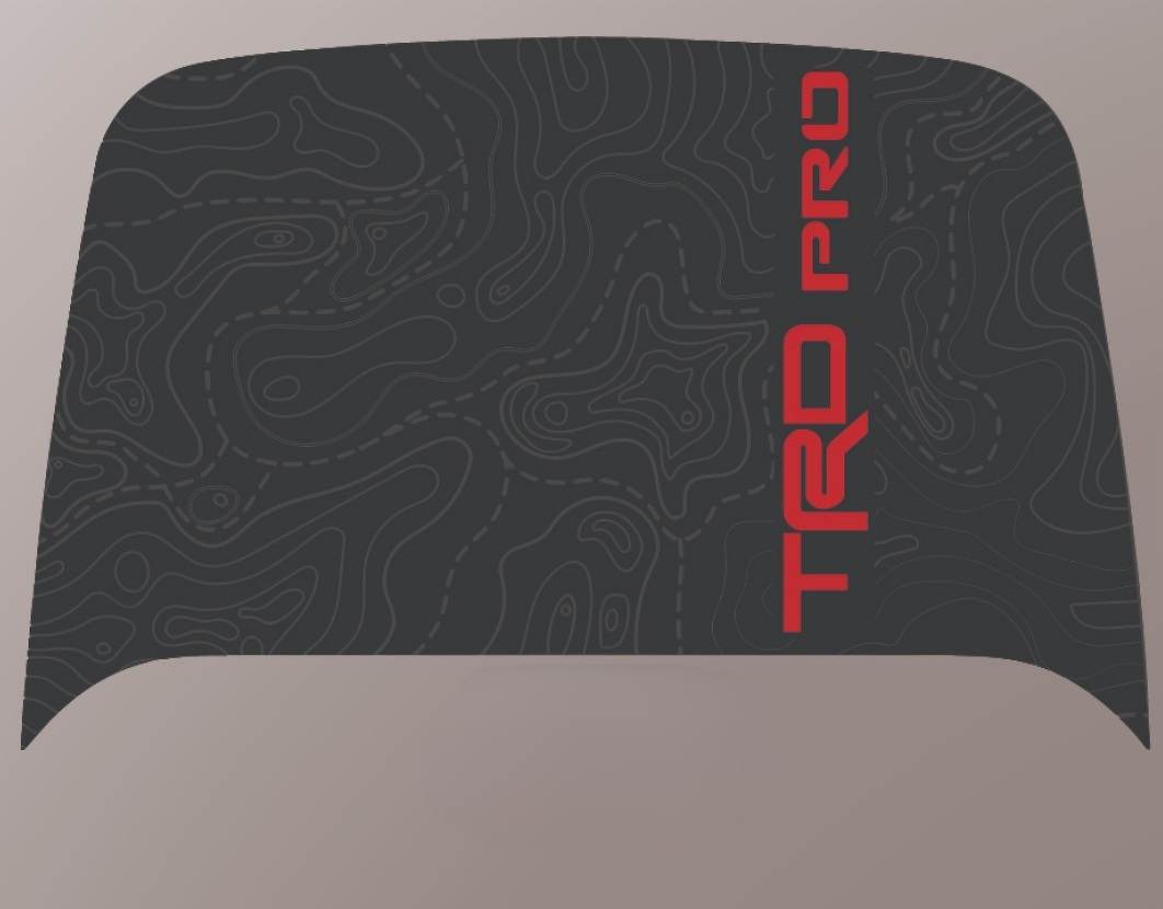 Toyota 4Runner TRD PRO Anti-Glare Topographical Hood Scoop Decal