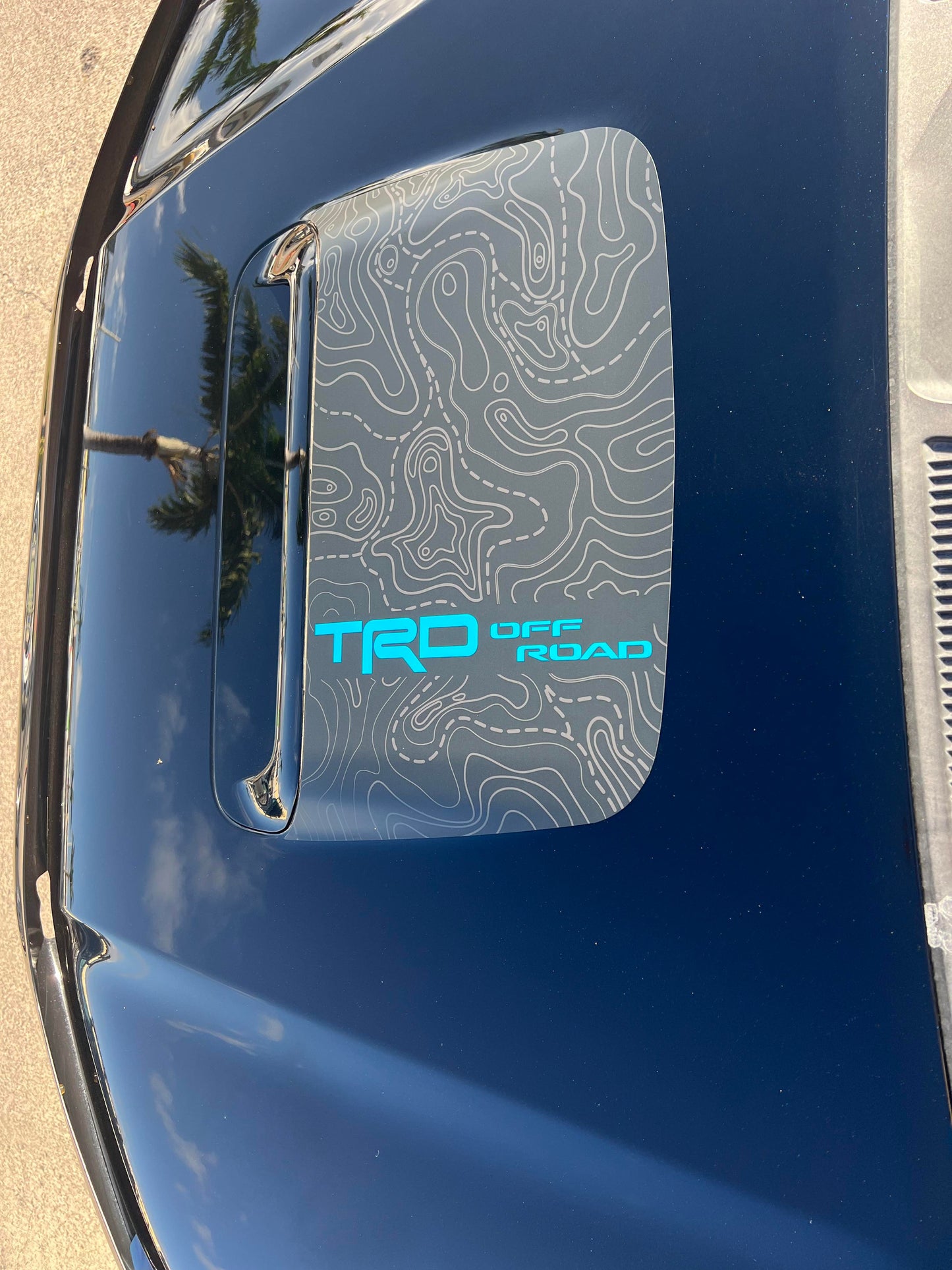 Toyota 2010-2024 4Runner TRD Off-Road Anti-Glare Topographical Hood Scoop Decal